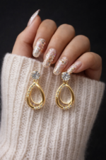 Gold Plated Crystal Drop Earrings for Women | Elegant Party & Daily Wear Earrings