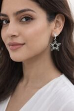 Crystal Star Drop Korean Earrings for Women