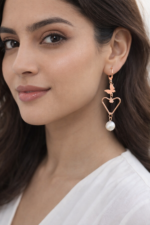 Korean Earrings With Heart Shape - Image 2