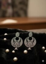 Ethnic Aura Oxidized Silver Drops - Image 2
