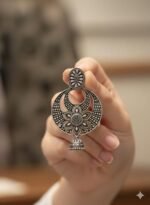 Ethnic Aura Oxidized Silver Drops - Image 4