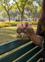 Traditional Gold-Tone Stone Studded Jhumkas - Image 3