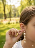 Elegant Pearl Drop Dangle Earrings - Image 2