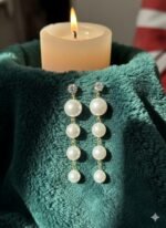 Elegant Pearl Drop Dangle Earrings - Image 4