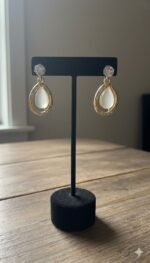 Luxury Gold-Plated Teardrop Statement Earrings - Image 3