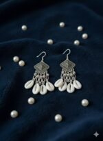 Silver Traditional Tassel Shell Earrings