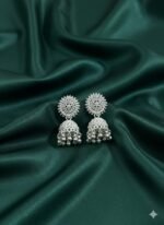 Oxidised Silver Jhumka Earrings